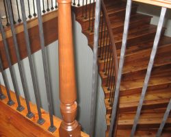 Winding Staircase in Antique Heart Pine