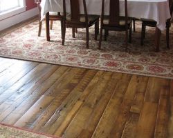 Distressed Antique Pine - Random Widths - Installed on Concrete over Radiant Heat